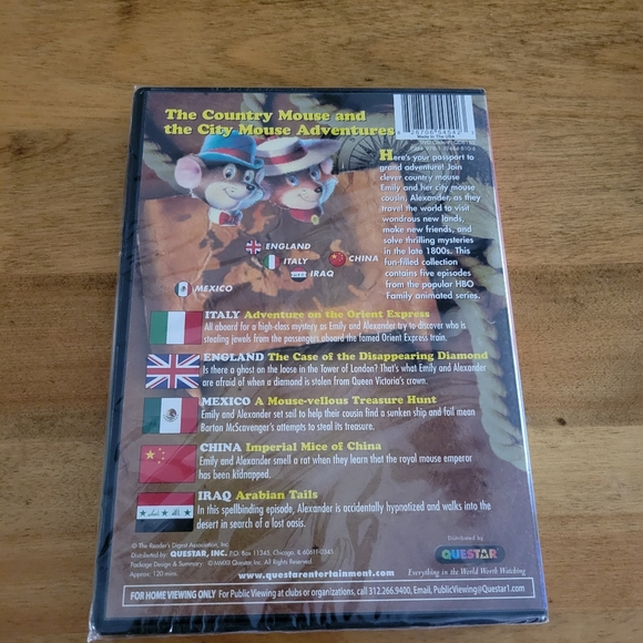 Country Mouse and City Mouse Adventures The Orient Express, 5 Episodes, HBO, NEW - Picture 2 of 2